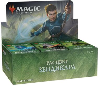 Wizards of the Coast Magic the Gathering Zendikar Rising Draft Booster Display (36) russian