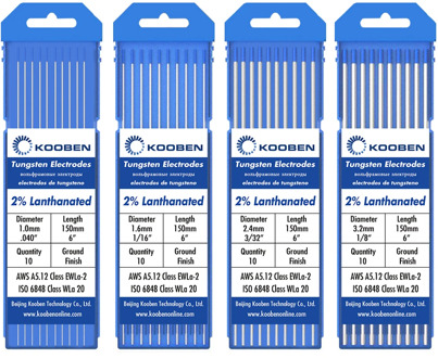 WL20 Tungsten Electrodes1.0 1.6 2.4 3.2mm Blue Tig Welding Tungsten Electrodes