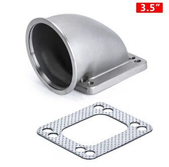 Wlr-2.5 "3.0" 3.5 "Vband 90 Graden Cast Turbo Elleboog Adapter Flens 304 Roestvrij Staal Voor t3 T4 Turbo 3.5 met gasket