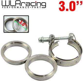 Wlr Racing-Nieuw Type 3 "76Mm Vband Klem Flens Kit (Rvs 304) voor Turbo Uitlaat Downpipe
