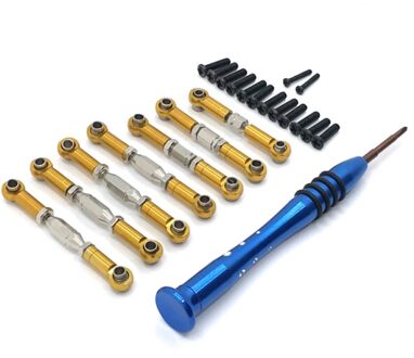 Wltoys 124018 124019 144001 Rc Car Upgrade Onderdelen Metalen Trekstang Goud