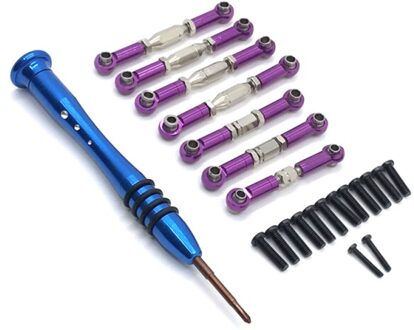 Wltoys 124018 124019 144001 Rc Car Upgrade Onderdelen Metalen Trekstang Paars