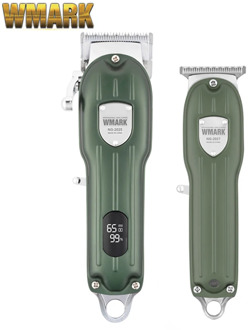 WMARK 2 in 1 set All-metal corded or cordless use hair clipper and detailer trimmer set Premium gift box packaging