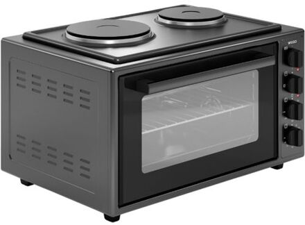WMO-E4562H(B) - Vrijstaande oven met kookplaat 2000W - 45 liter - Zwart