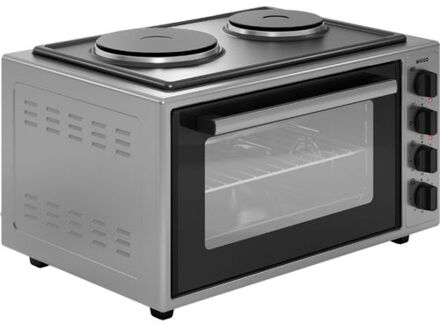 WMO-E4562H(G) - Vrijstaande oven met kookplaat 2000W - 45 liter - Rvs Grijs