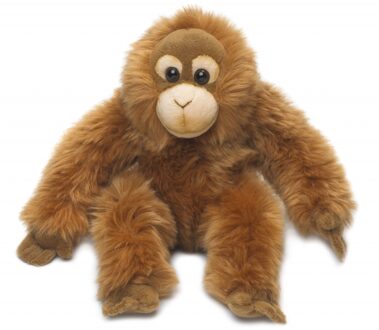 WNF knuffel Orang oetan - bruin - 23 cm - pluche - aap - knuffeldier - apenknuffel