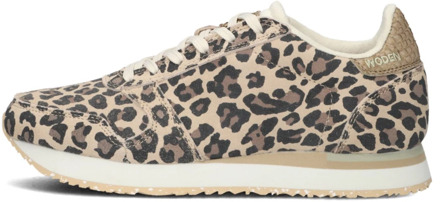 Woden Dierenprint Leren Sneakers Woden , Brown , Dames - 39 Eu,42 Eu,41 Eu,38 Eu,37 Eu,36 Eu,40 EU