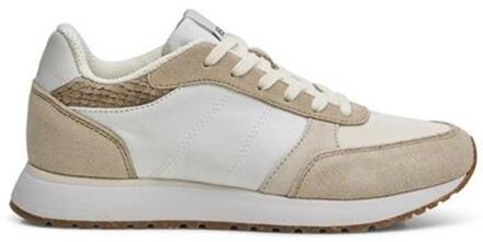 Woden Kleur-geblokkeerde leren sneakers met kurkzool Woden , White , Dames - 40 Eu,41 Eu,39 Eu,42 Eu,38 Eu,37 Eu,36 EU