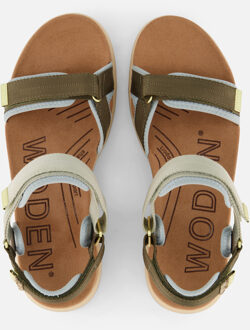 Woden Line Lite Sandalen bruin Textiel - 36,37,38,39,40,41,42