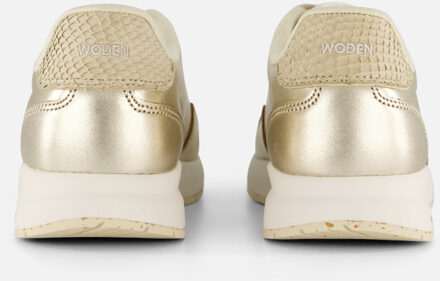 Woden Nora Natural Soft Sneakers goud Leer - 36,37,38