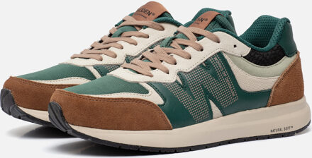 Woden Rigmor Sneakers cognac Suede Groen - 36,37,38,39,40,41,42