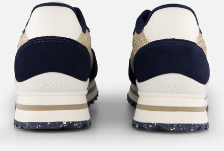 Woden Ronja Plateau Sneakers blauw Leer - 36,37