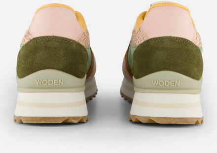 Woden Ronja Plateau Sneakers groen Leer - 36,37,38