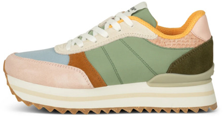 Woden Ronja Plateau Sneakers groen Leer - 42,41,40,39,38,37,36