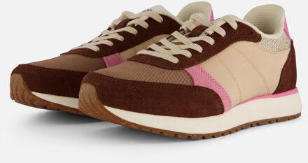 Woden Ronja Sneakers groen Leer Roze - 37,38,39,40