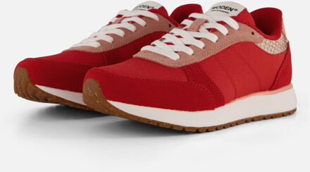 Woden Ronja Sneakers rood Textiel - 36,37,38