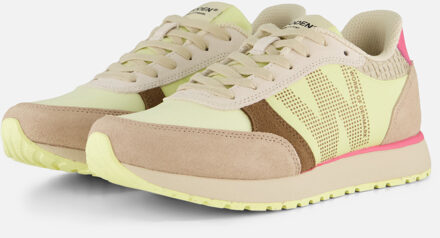 Woden Ronja Sneakers Tricolor Leer Geel - 36,37,38,39,40,41,42