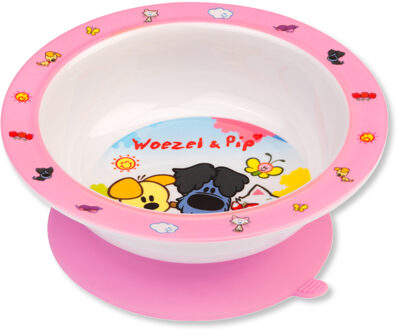 Woezel en Pip Woezel & Pip - Bordje met zuignap -  Roze