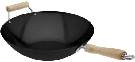 Wok 35 cm nonstick met extra handvat wokpannen