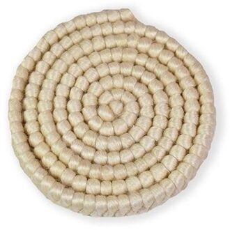 Wol crepe stof - wit - 100 cm - haarstukjes mee maken