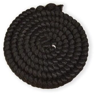 Wol crepe - zwart - 100 cm - haarstukjes - baarden - pruiken - opvullen van pruiken