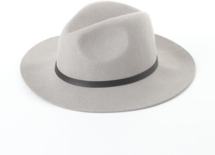 Wol Fedora Herfst Winter Hoeden Voor Vrouwen Kerk Hoeden Brede Rand Top Hoed Zwarte Klassieke Hoed Vrouwelijke Vintage Zwart grijs