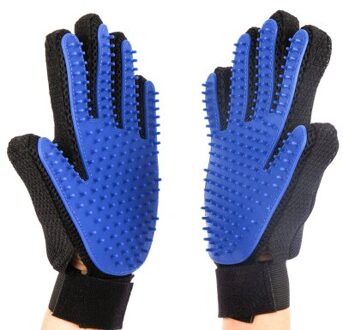 Wol Handschoen Pet Grooming Handschoen Kat Ontharing Mitts Borstel Kammen Voor Kat Hond Massage Kammen Dierbenodigdheden Kat Accessoies links en rechtsaf