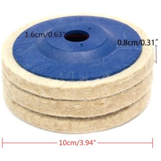 Wol Polijstschijf Buffing Pads Haakse Slijper Wiel Vilt Polijstschijf Polijstmachine 100Mm