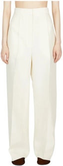 Wol-zijden pantalon The Row , White , Dames - M,S