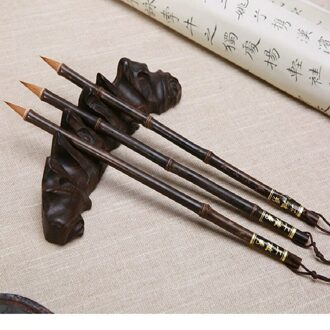 Wolf Haar Kalligrafieborstel 4 Stuks Chinese Lian Kalligrafieborstel Caligrafia Wezel Haar Schilderen Schrijven Borstel Pen Tinta China