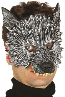 Wolf horror Halloween verkleed maskers - Enge dierenmaskers - Verkleedmaskers Grijs