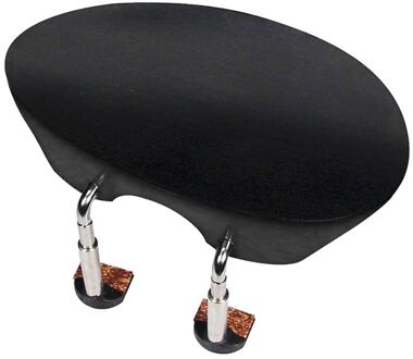 Wolf KH-21 kinsteun voor viool en altviool kinsteun voor viool en altviool, 'Flesh'-model, ebben, gepatenteerde schroeven