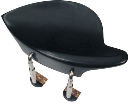 Wolf KH-41 kinsteun voor viool en altviool kinsteun voor viool en altviool, 'Morawetz'-model, ebben, gepatenteerde schroeven (nikkel)