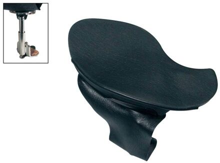 Wolf KH-61 kinsteun voor viool en altviool kinsteun voor viool en altviool, 'maestro'-model, zwart metaal, nappa, gepatenteerde schroeven