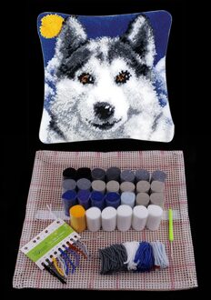 Wolf/Tijger/Giraffe Dier Patroon Klink Haak Kit Diy Kussensloop Maken Pakket