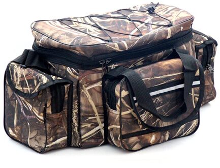 Wolface Waterdichte Vissen Tas Nylon Grote Capaciteit Multi-purpose Twee-Layer Outdoor Schoudertassen 50*30*25Cm