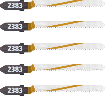 Wolfcraft 5 Decoupeerzaagbladen Wolfcraft 2393000 Triplex, meubelplaat, kunststof spaanplaat, laminaat, parket 5 stuks