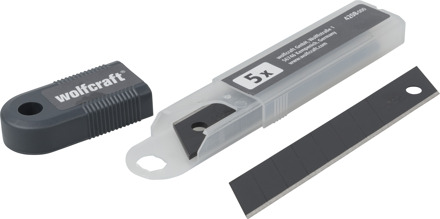 Wolfcraft Abbrechklingen | 18mm | Pro-sharp zwart | 5 stuks - 4208000