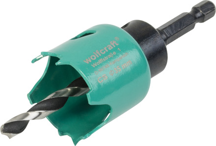 Wolfcraft Carbonstalen Gatenzaag Voor Gipskartonplaten, Zeskantschacht 1/4", S30mm, Ø35mm