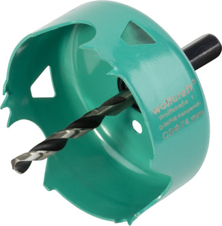 Wolfcraft Carbonstalen Gatenzaag Voor Gipskartonplaten, Zeskantschacht 1/4", S30mm, Ø74mm