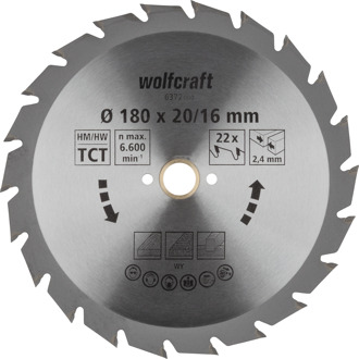Wolfcraft Cirkelzaagblad 180mm