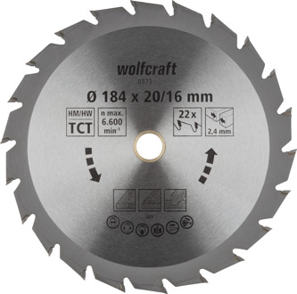 Wolfcraft Cirkelzaagblad 184mm