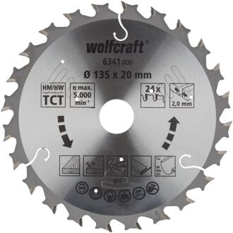 Wolfcraft Cirkelzaagblad Universeel Lila - 135mm - 24t - Hardmetaal