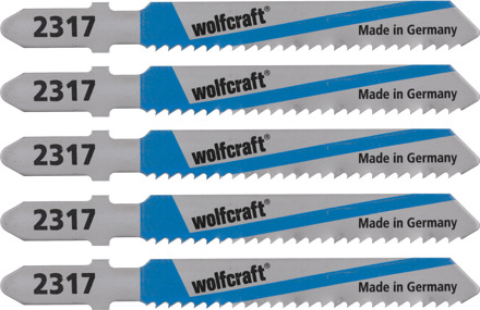 Wolfcraft Decoupeerzaagblad | HSS | L=75mm | T-Schaft | 5 stuks - 2367000