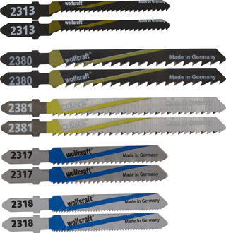 Wolfcraft Decoupeerzaagblad-set | 10-delig | T-schacht | 1 set - 2655000