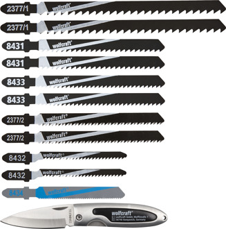 Wolfcraft Decoupeerzaagblad-Set | 12-delig | T-Schaft | 1 set - 2377000