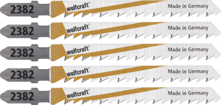 Wolfcraft Decoupeerzaagbladen | T-schacht | HCS | 100mm | 5 stuks - 2652000