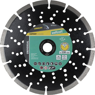 Wolfcraft Diamantdoorslijpschijf | ExpUniv | Ø230mm | 1 stuk - 8312000