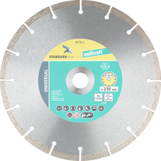 Wolfcraft Diamantdoorslijpschijf | Std. Univ. | Ø230mm HP | 1 stuk - 8319000
