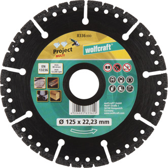 Wolfcraft Diamantschijf Pro Multi - Multi-materiaal Voor Haakse Slijper - 125x22,2mm